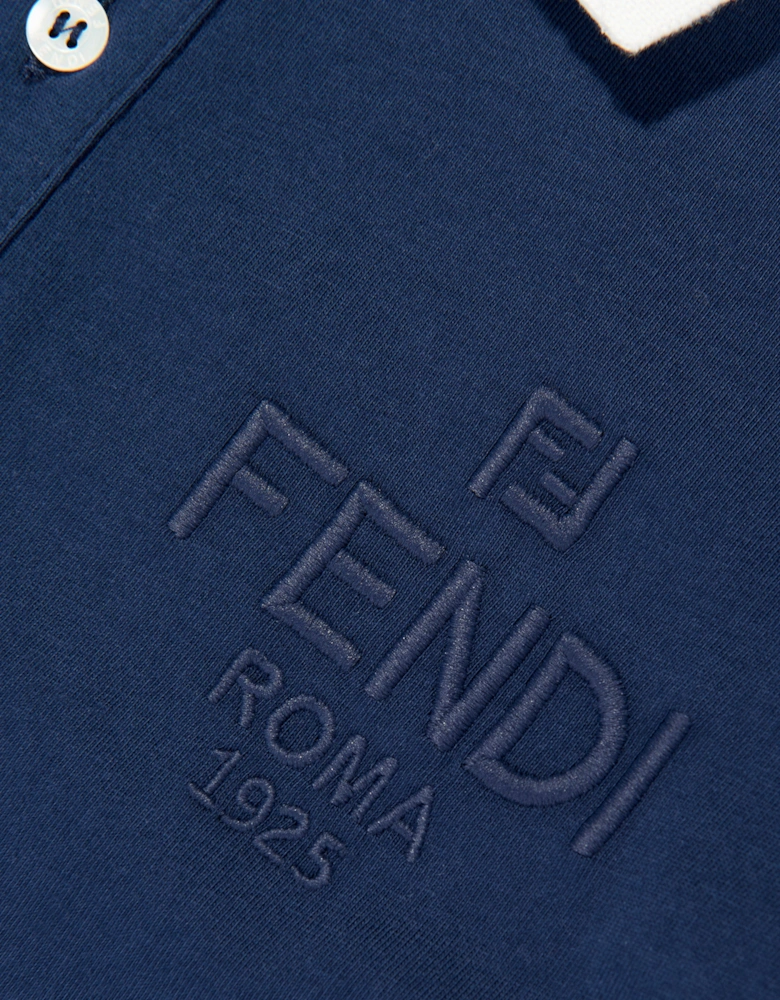 Boys Jersey Polo Shirt in Navy