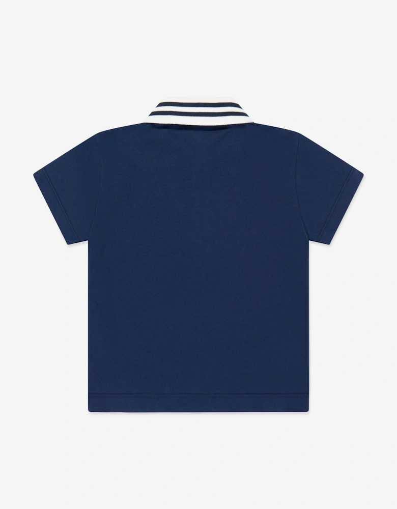 Boys Jersey Polo Shirt in Navy