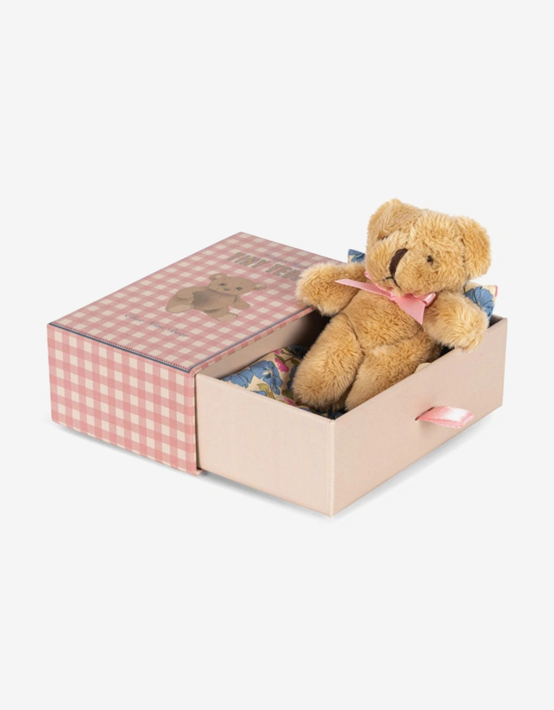 Miniature Teddy With Bed Set in Beige (11cm)