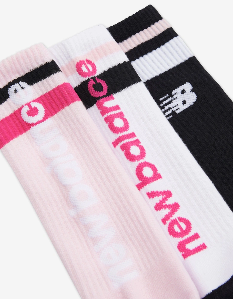 Boys 3 Pack Basketball Socks Set in Multicolour