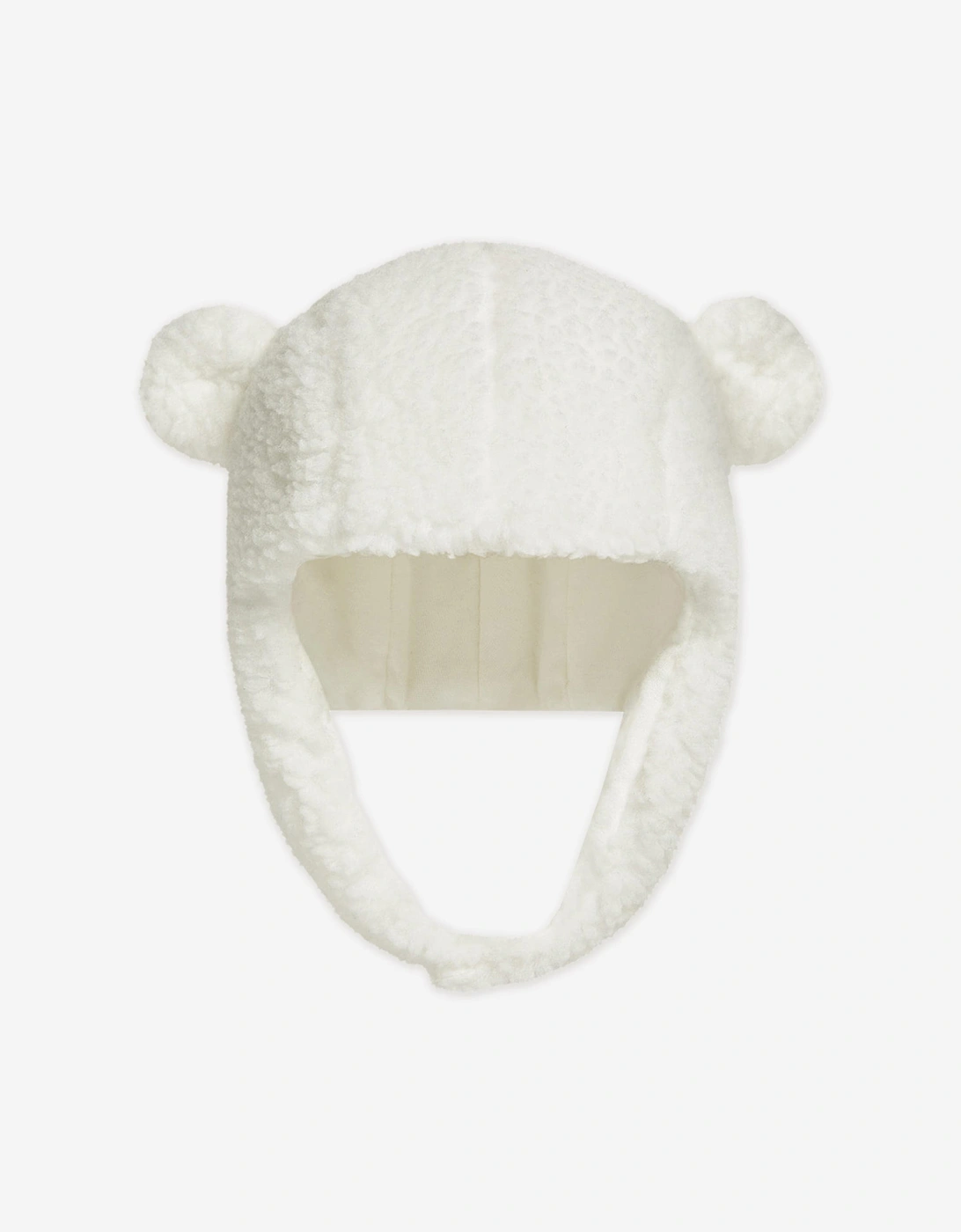 Baby Ear Flap Hat in White, 5 of 4
