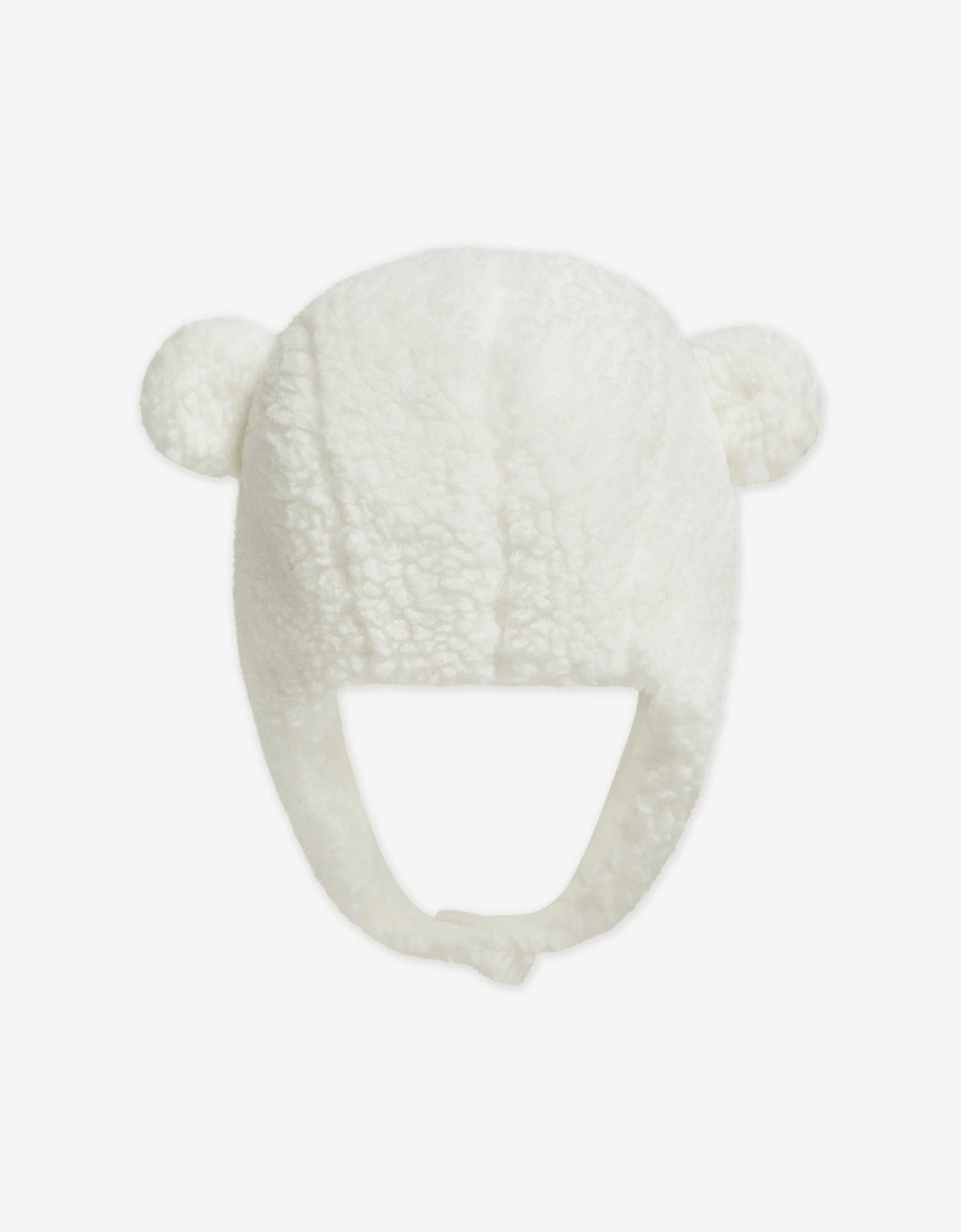 Baby Ear Flap Hat in White