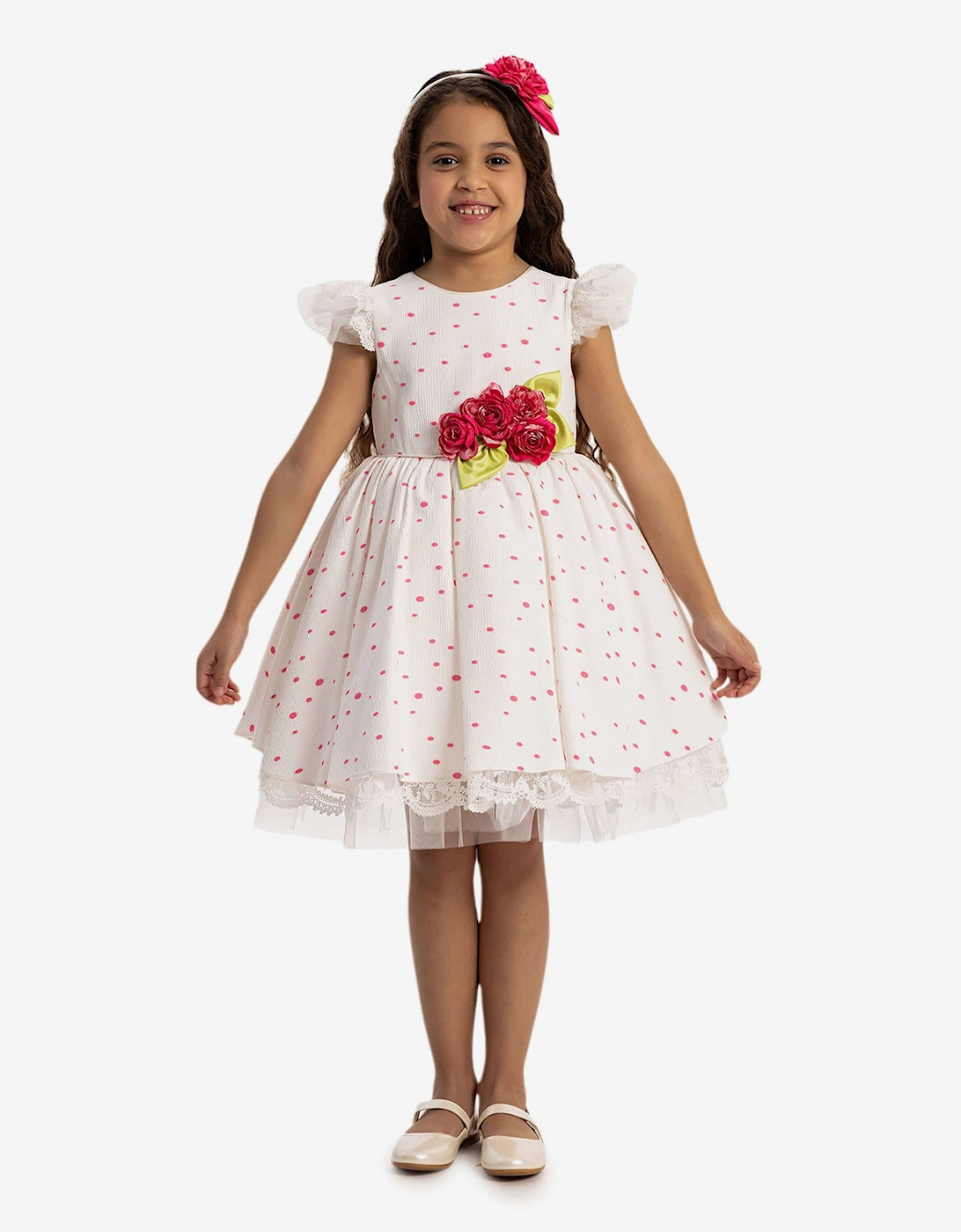 Girls Dress with Headband in Pink, 7 of 6