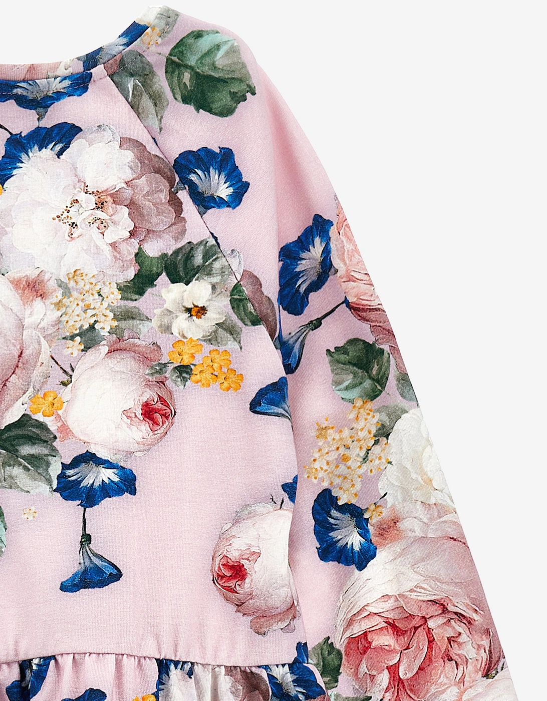 Girls Baroque Roses Jersey Dress in Multicolour