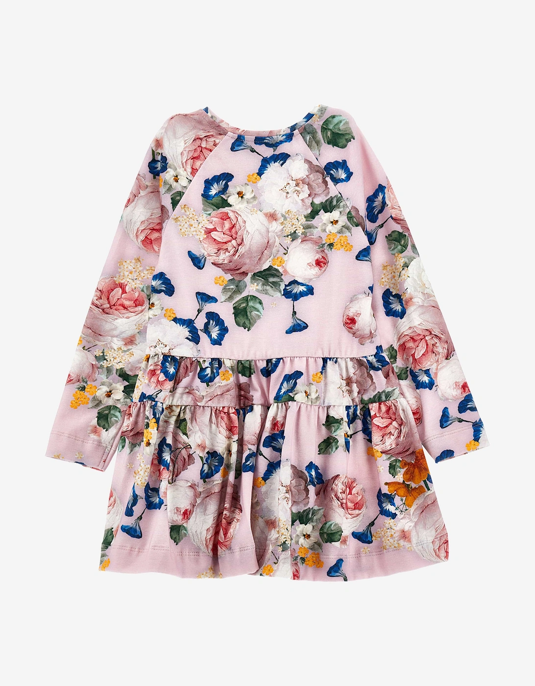 Girls Baroque Roses Jersey Dress in Multicolour