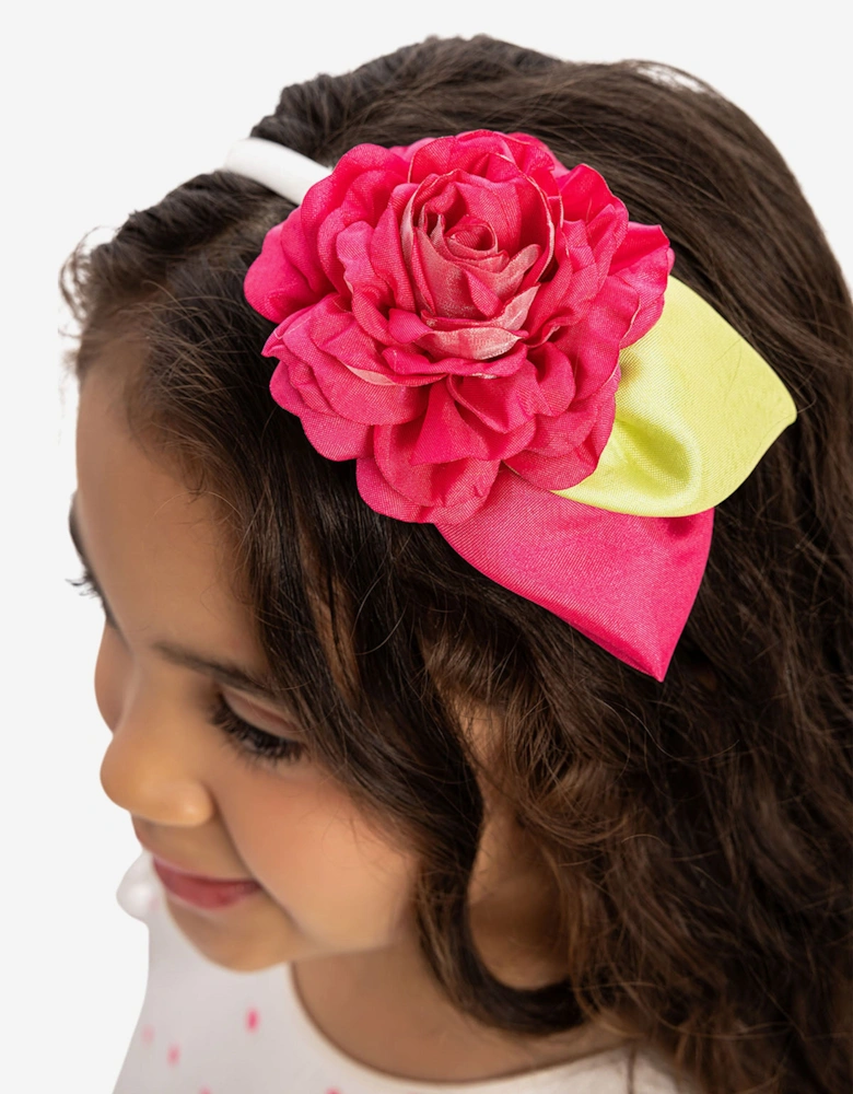Girls Dress with Headband in Pink