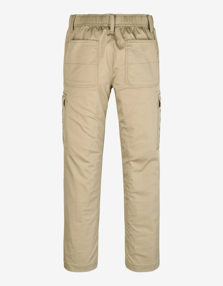 Boys Cargo Trousers in Beige