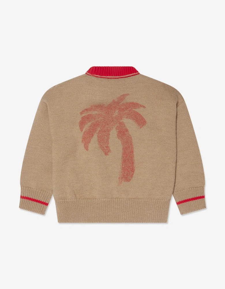 Boys Palm Brush Camo Jumper in Beige
