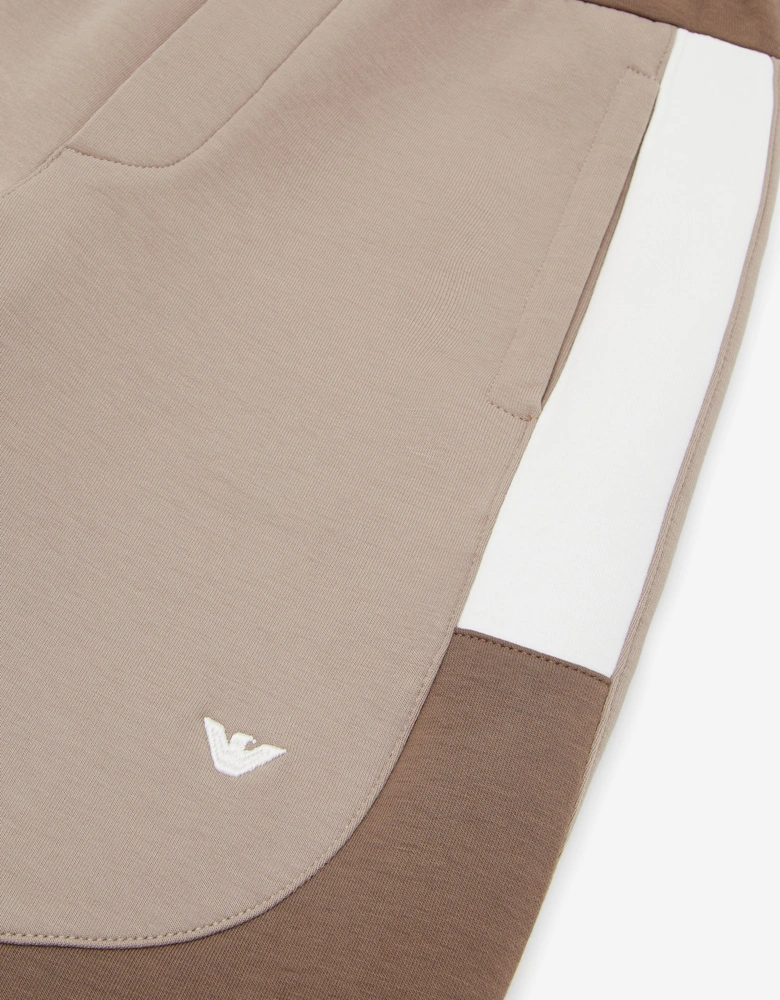Boys Colourblock Joggers in Brown