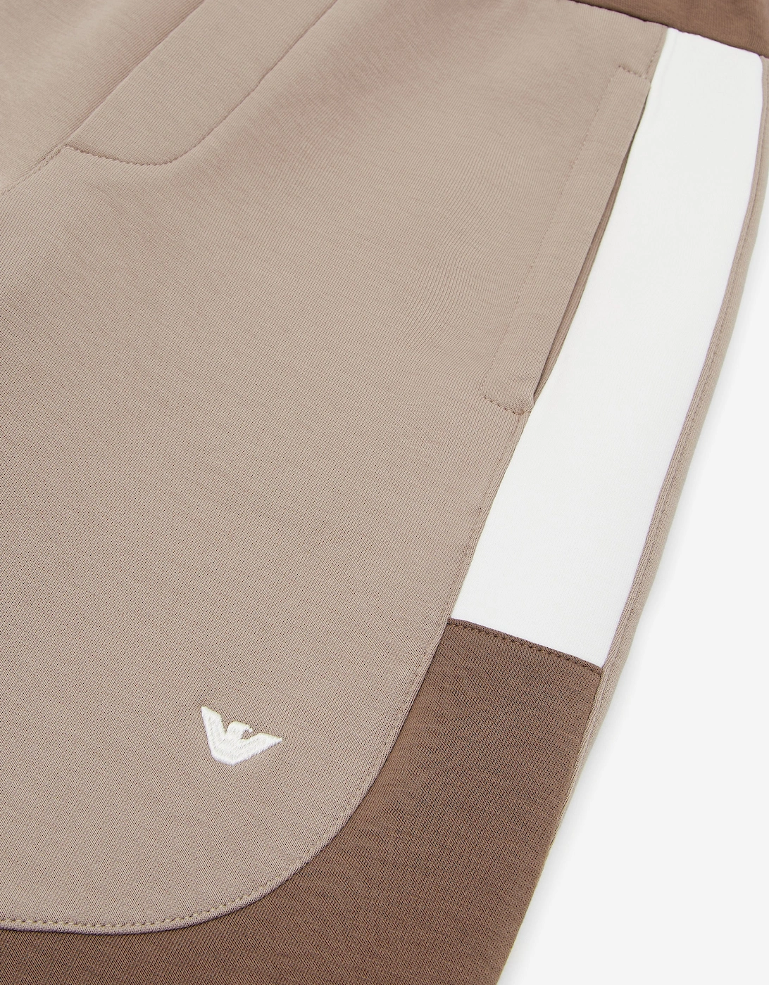 Boys Colourblock Joggers in Brown