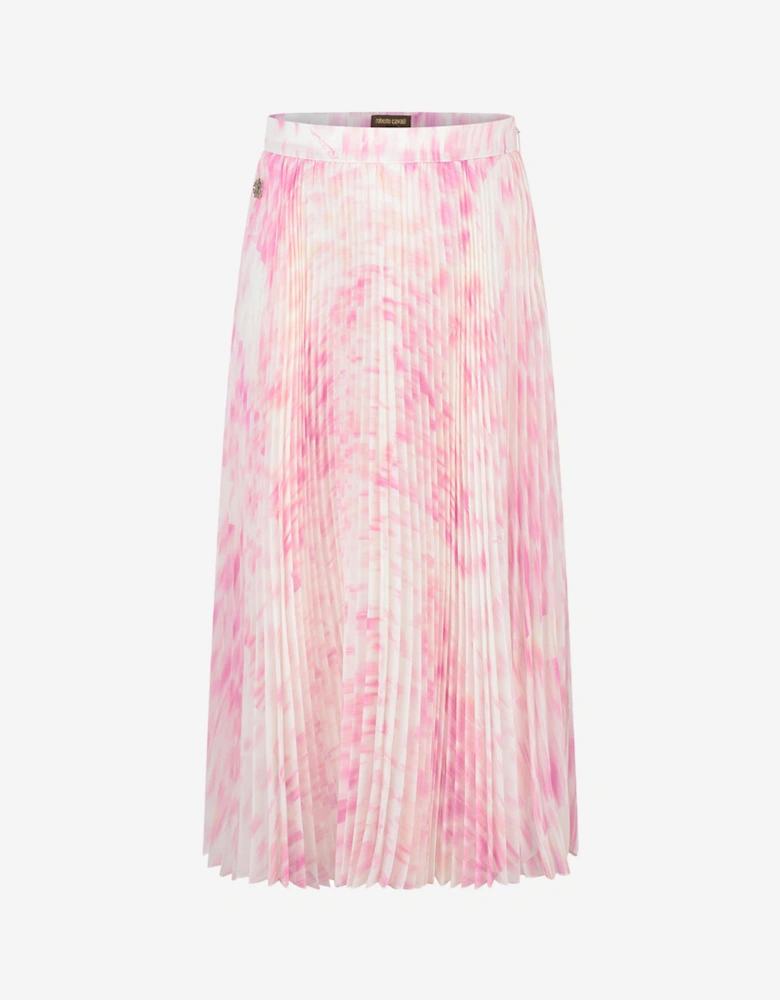 Girls Leopard Print Pleated Skirt