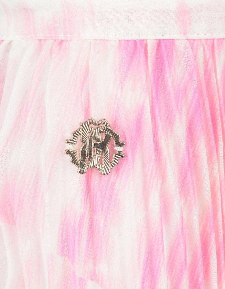 Girls Leopard Print Pleated Skirt
