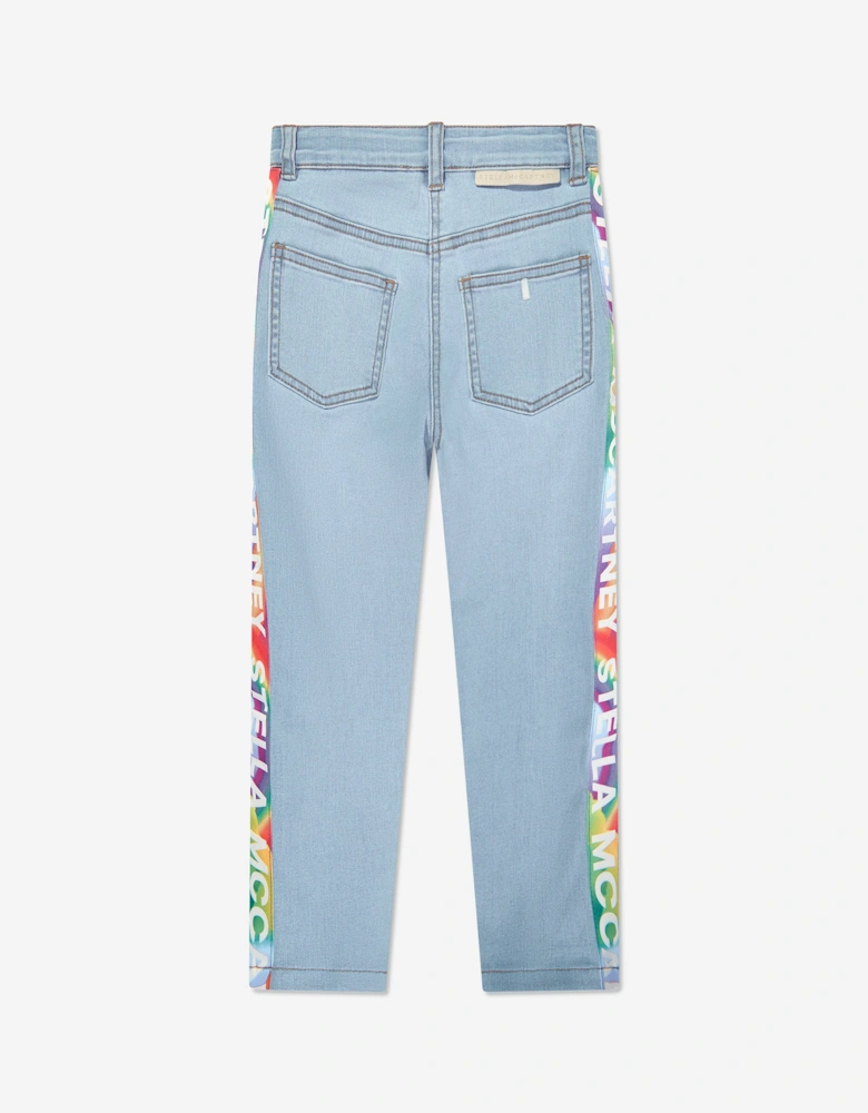 Girls Logo Jeans in Blue