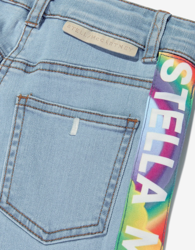 Girls Logo Jeans in Blue