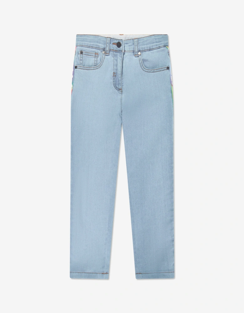 Girls Logo Jeans in Blue
