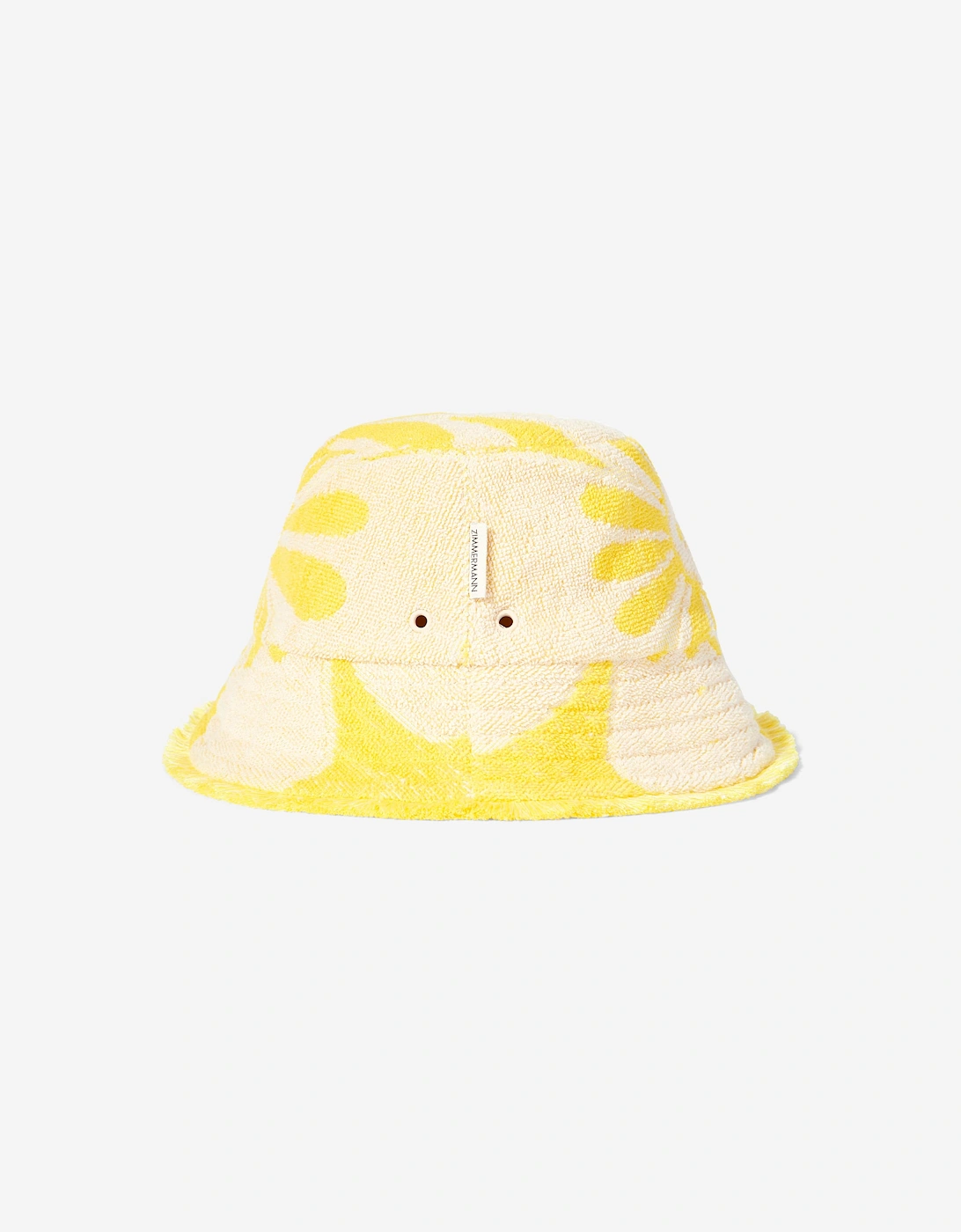 Girls Jacquard Towel Bucket Hat in Yellow