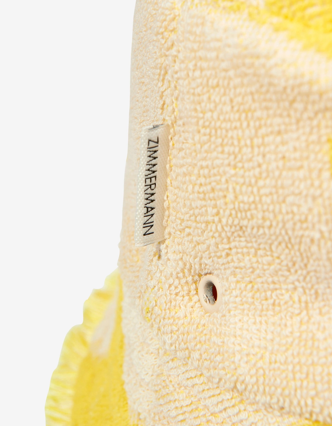 Girls Jacquard Towel Bucket Hat in Yellow