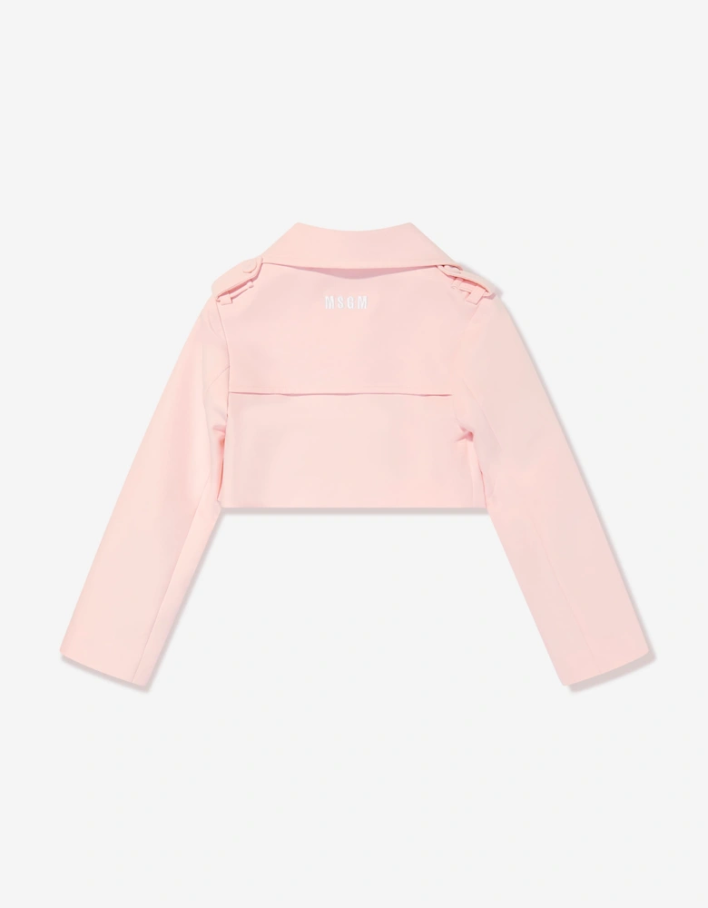 Girls Technical Fabric Jacket in Pink