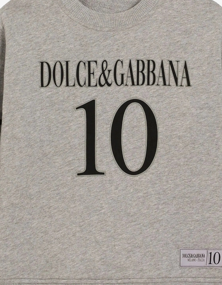 Boys Logo Sweatshirt in Grey
