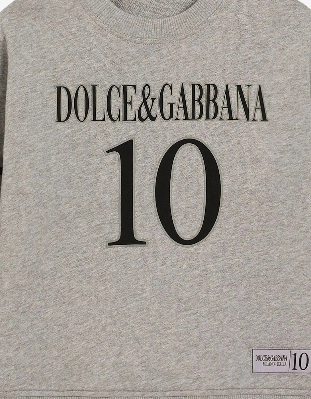 Boys Logo Sweatshirt in Grey