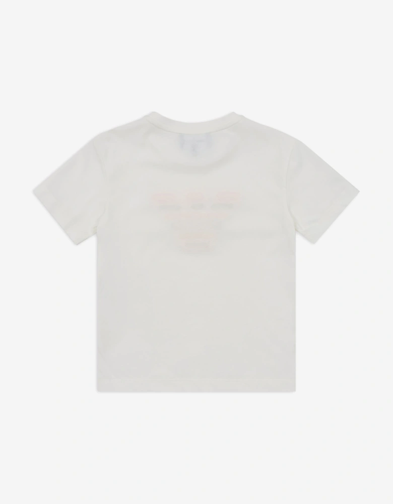 Girls Embellished Logo T-Shirt in White