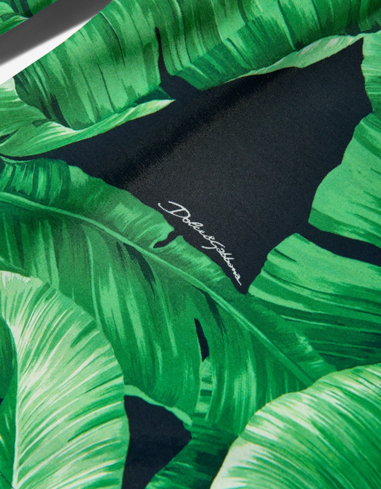 Boys Banana Leaf Bermuda Shorts in Green