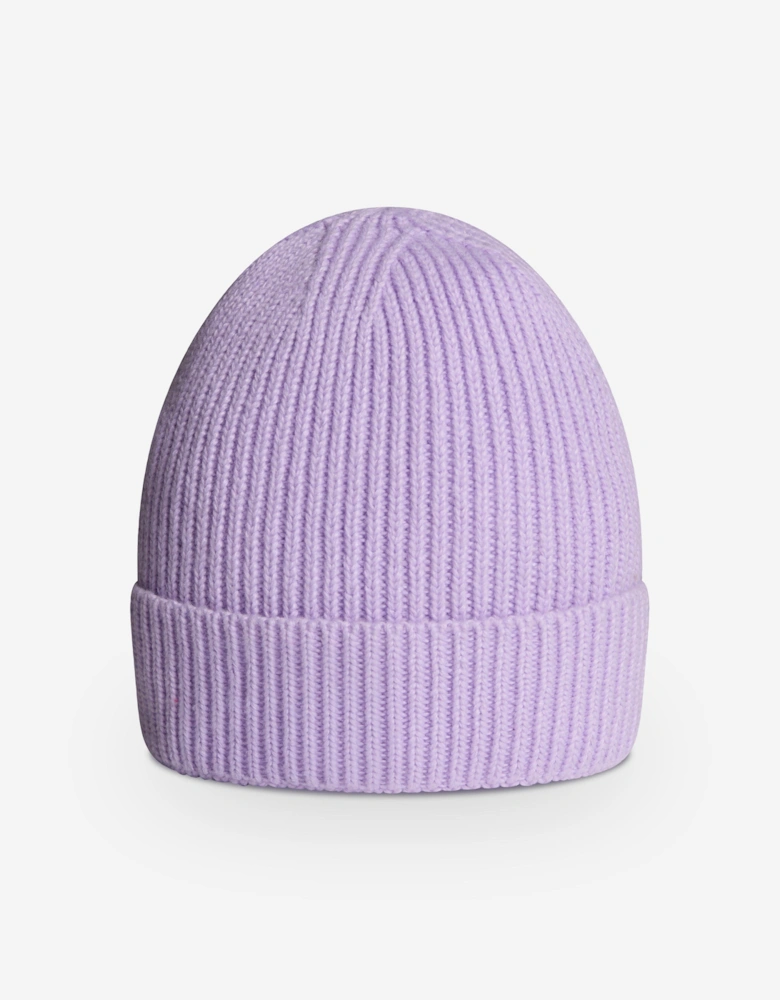 Girls Logo Box Cuffed Beanie in Purple