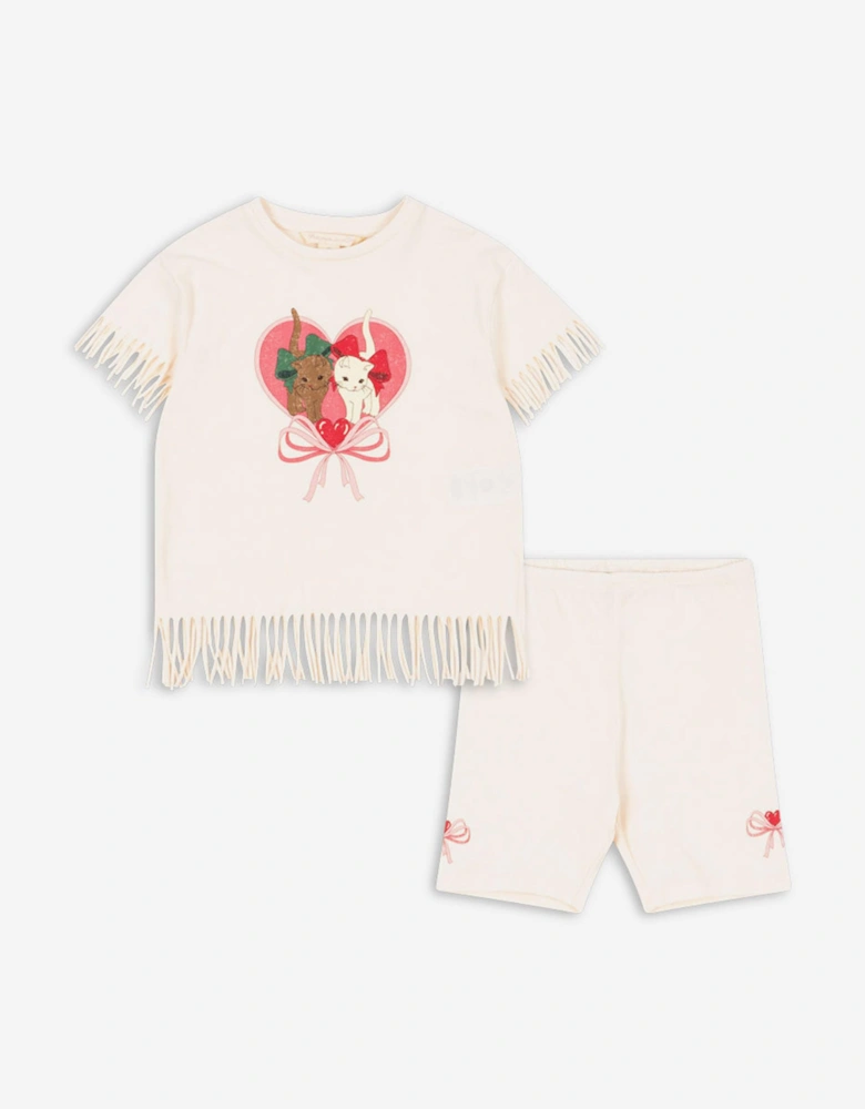 Girls Marah Short Set in Ivory