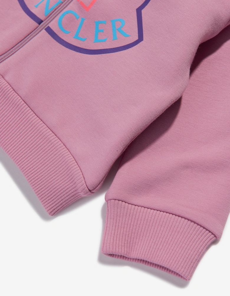 Enfant Baby Girls Logo Zip Up Top in Pink