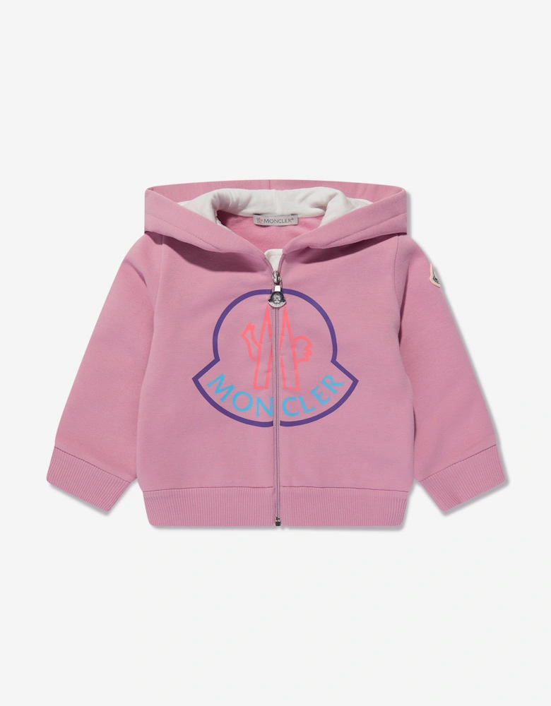 Enfant Baby Girls Logo Zip Up Top in Pink