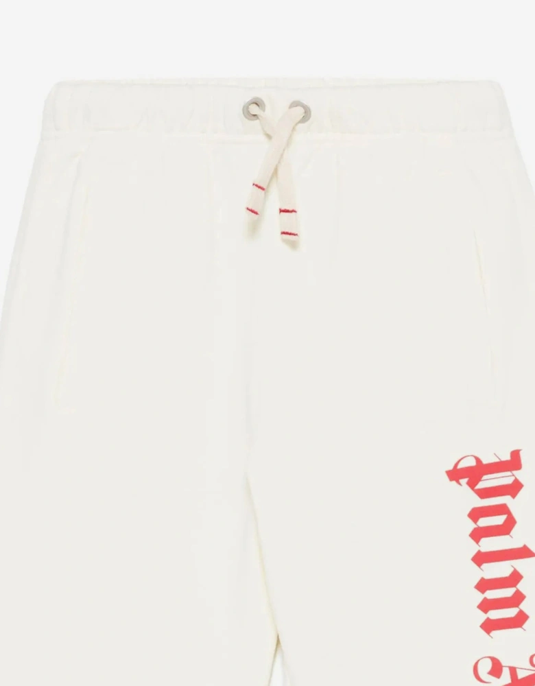 Girls Classic Overlogo Joggers in Ivory
