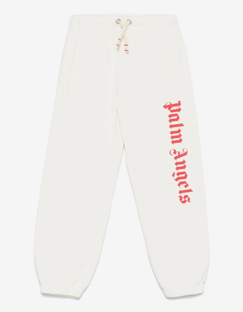 Girls Classic Overlogo Joggers in Ivory