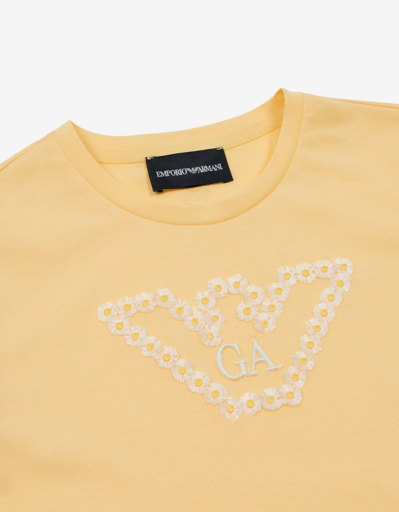 Girls Daisy Logo T-Shirt in Yellow