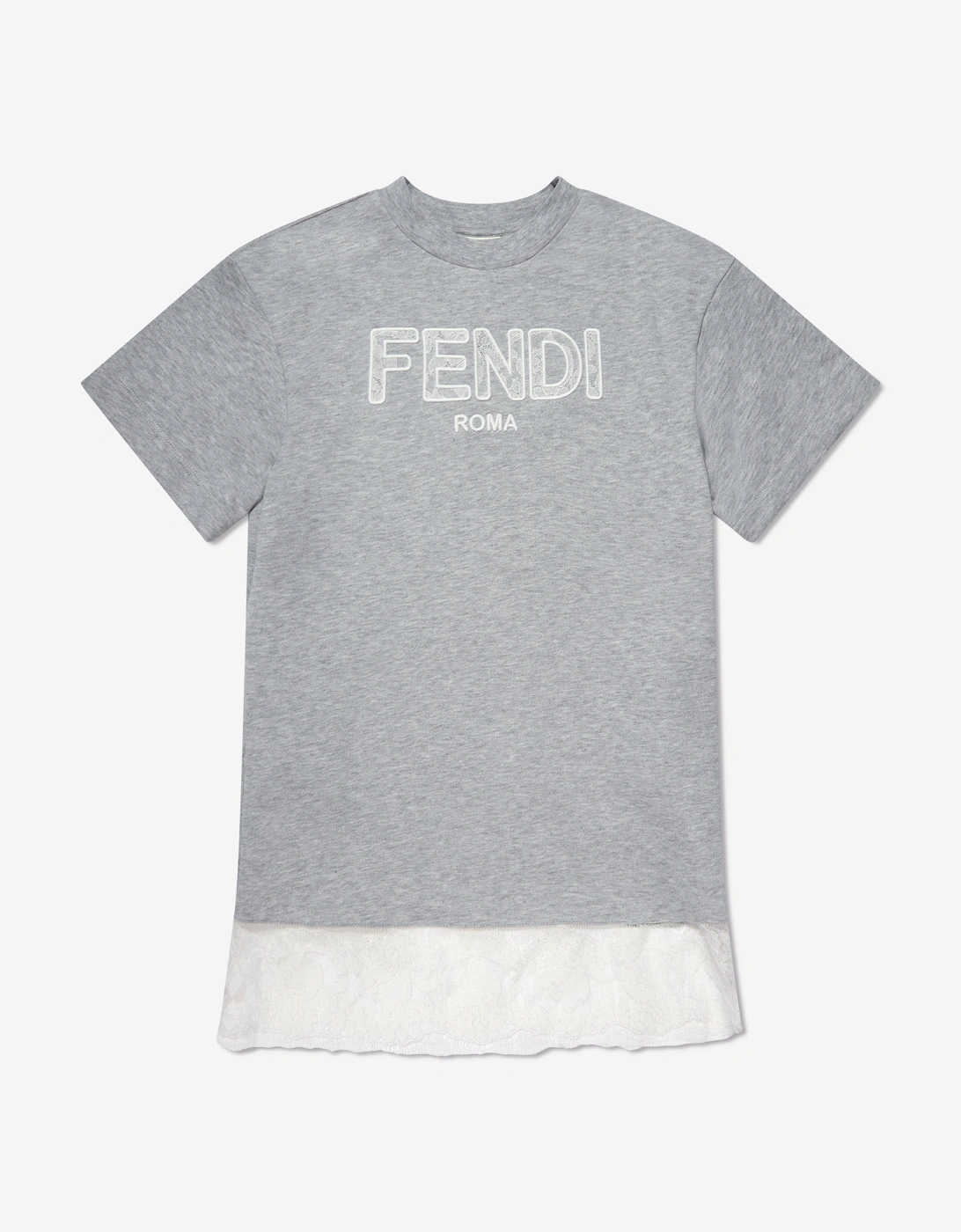 Girls Jersey Logo Dress in Grey, 5 of 4