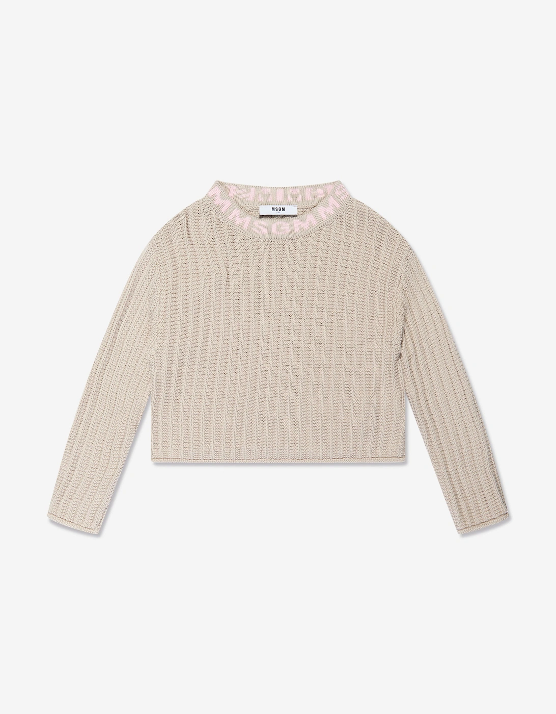 Girls Knitted Jumper in Beige, 5 of 4