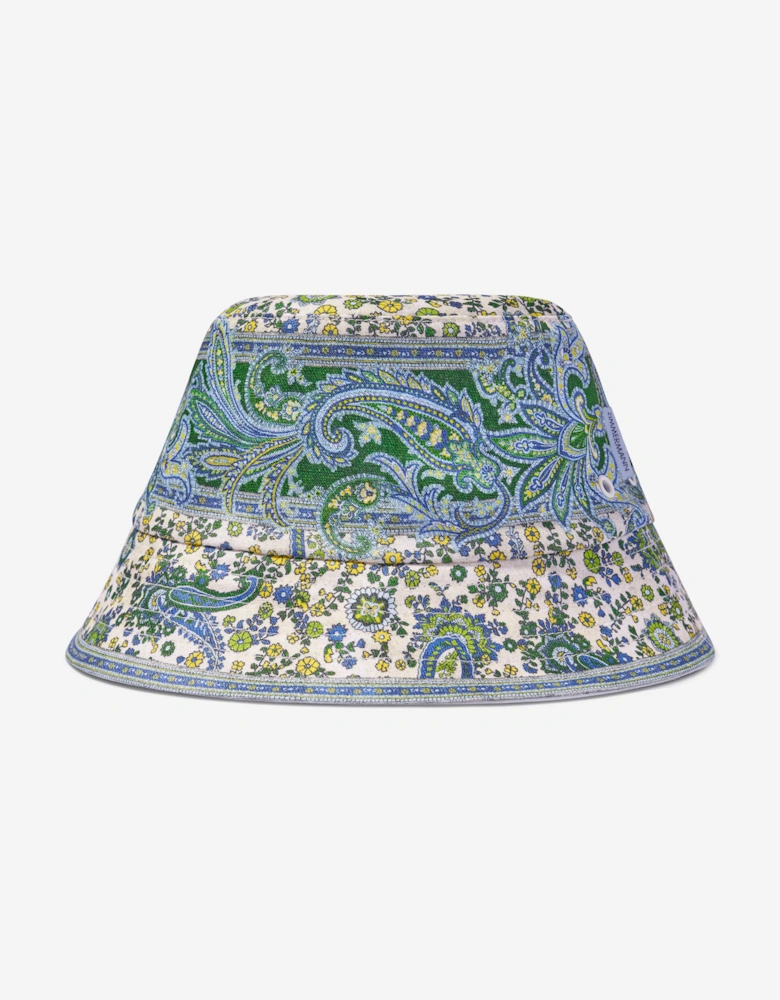 Girls Paisley Bucket Hat in Green