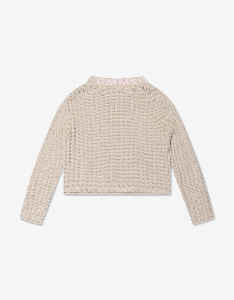 Girls Knitted Jumper in Beige