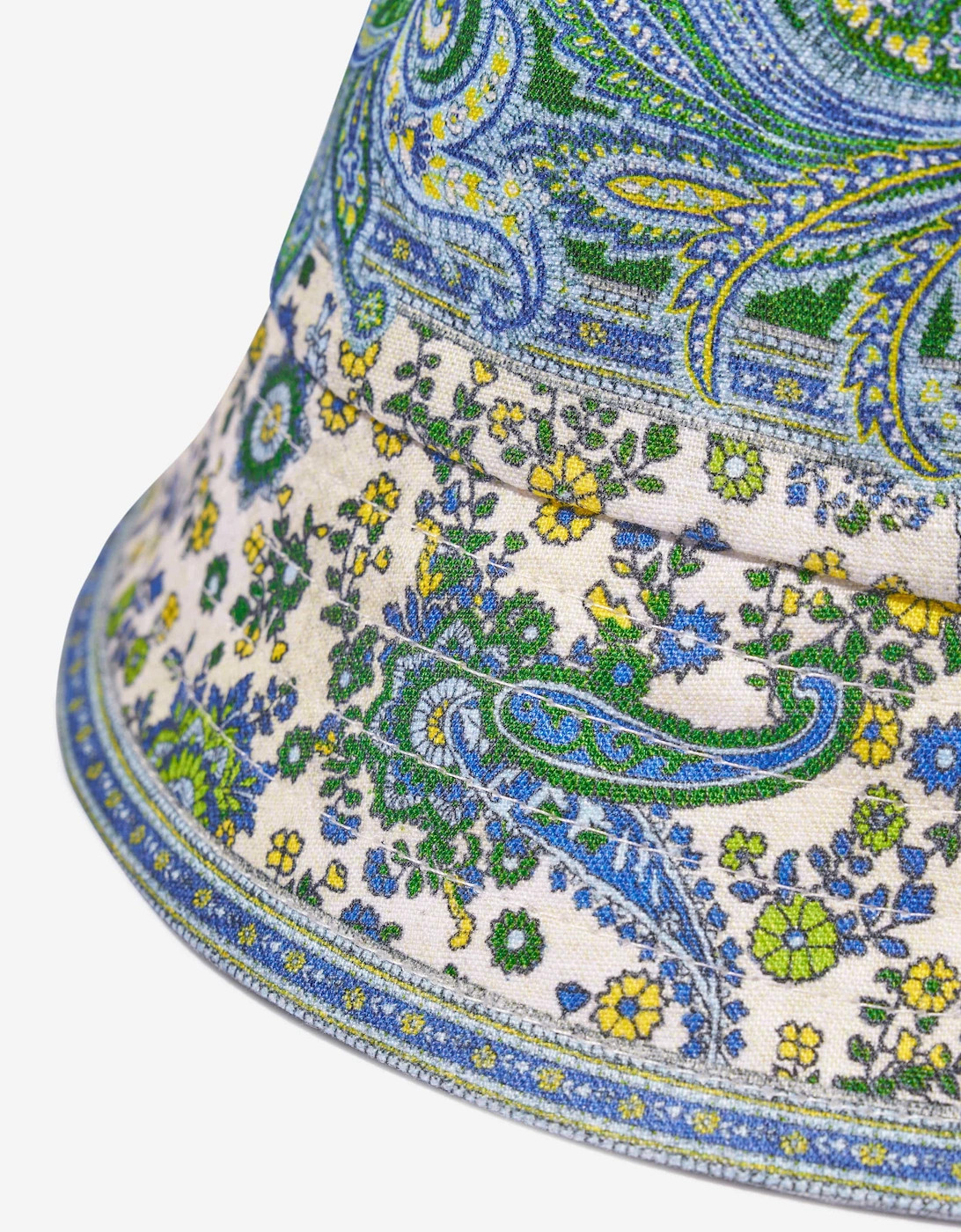 Girls Paisley Bucket Hat in Green