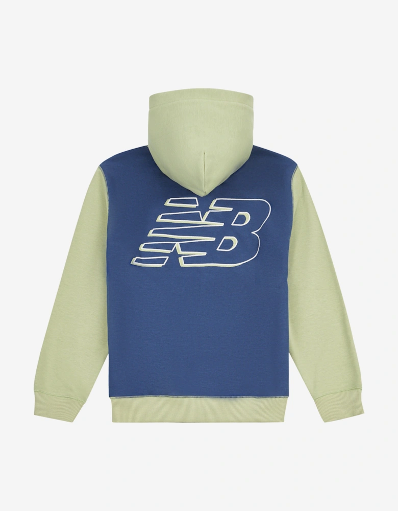 Boys Premium Contrast Hoodie in Green