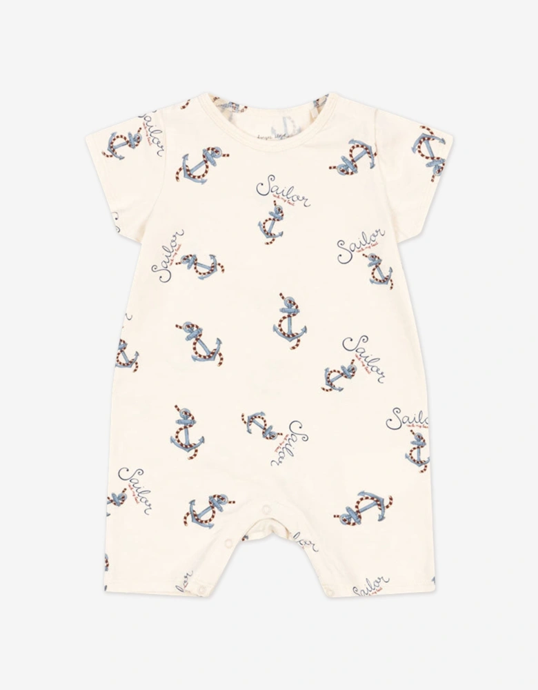 Baby Boys Rock My Boat Romper in Ivory