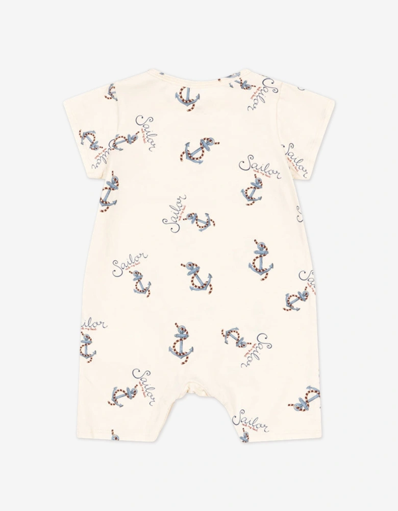 Baby Boys Rock My Boat Romper in Ivory