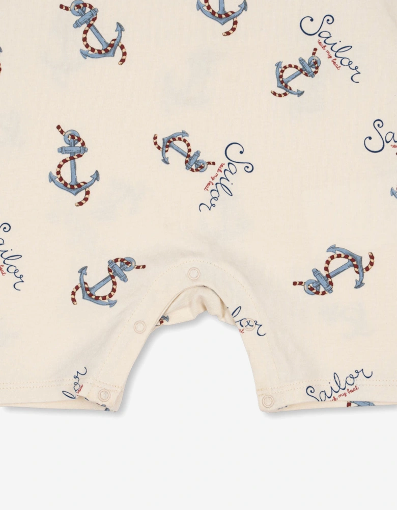 Baby Boys Rock My Boat Romper in Ivory