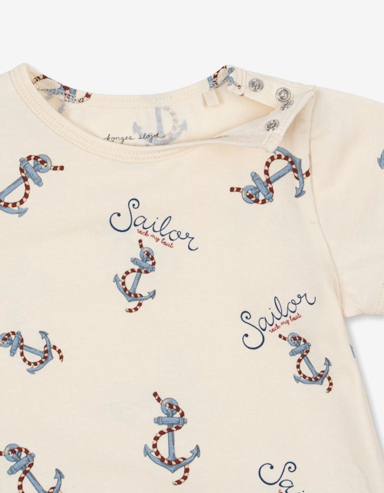 Baby Boys Rock My Boat Romper in Ivory