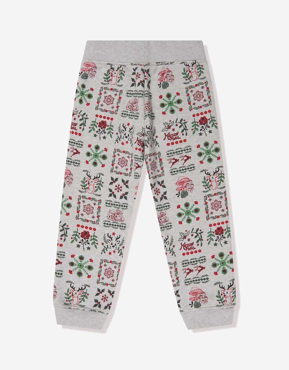Boys Seasonal Print Joggers in Grey