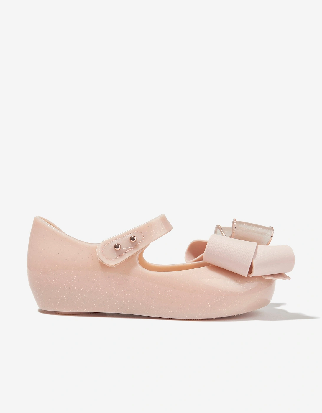 Girls Mini Ultragirl Fab Bow Ballerinas in Pink, 5 of 4
