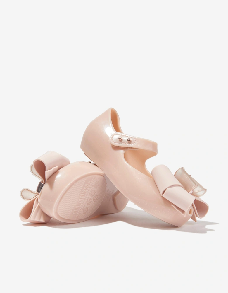Girls Mini Ultragirl Fab Bow Ballerinas in Pink