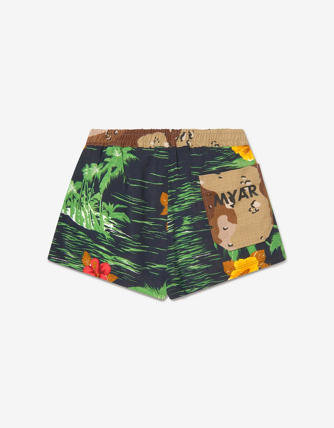 Boys Cotton Hawaiian Print Shorts