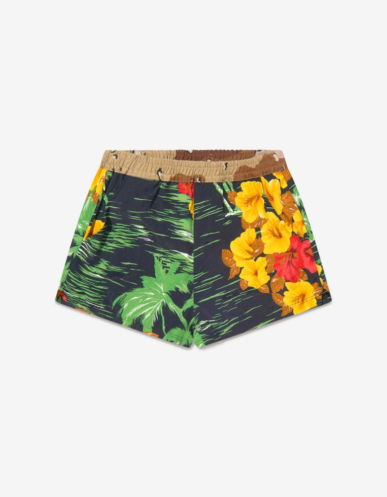 Boys Cotton Hawaiian Print Shorts