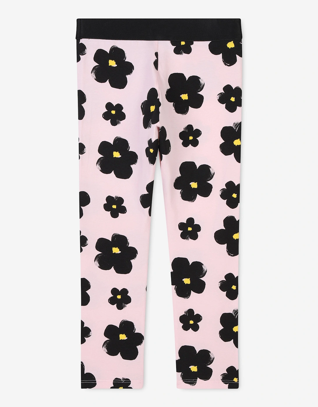 Girls Daisy Print Leggings in Pink