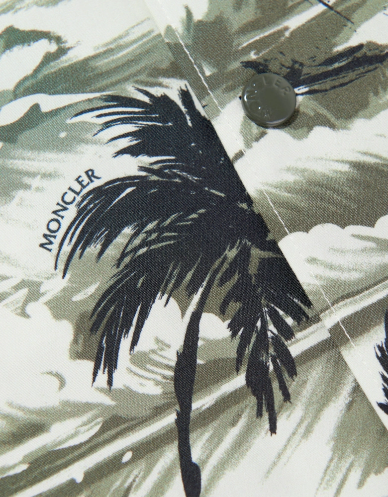 Enfant Boys Palm Trees Shirt in Green
